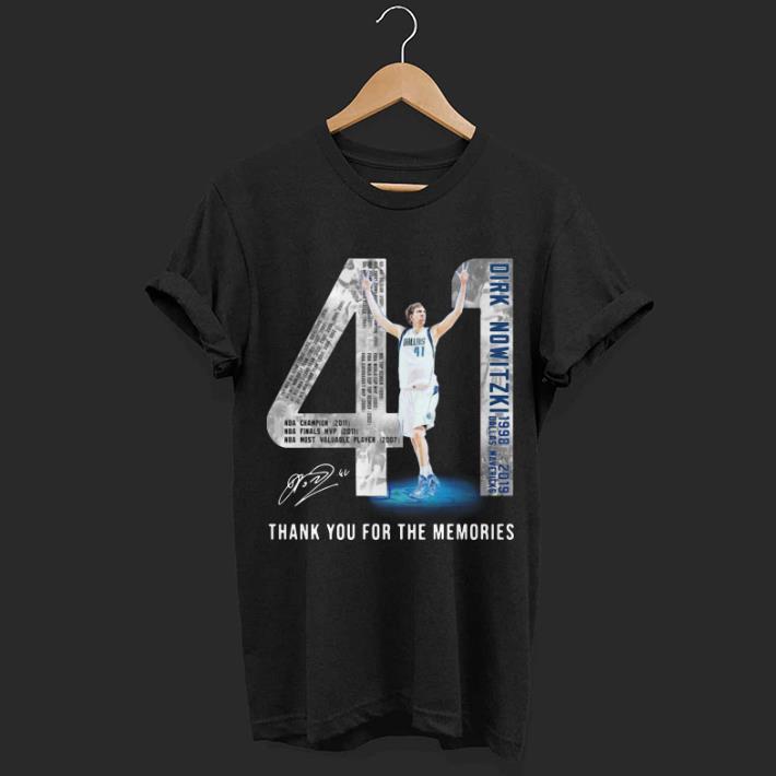 41 Dirk Nowitzki Jerseys signature thank you for the memories shirt 7