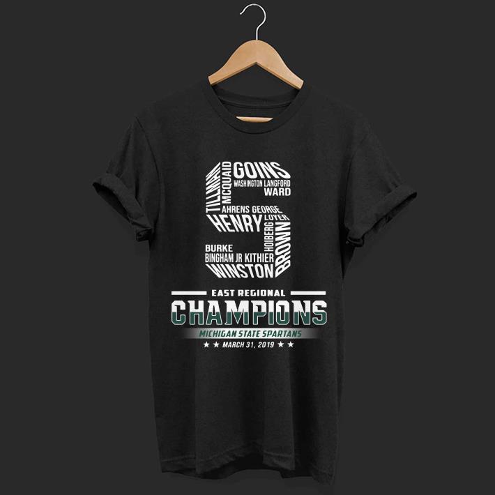 5 east regional champions Michigan State Spartans shirt 7