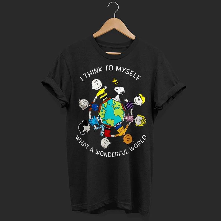 Snoopy and Charlie Brown i think to myself what a wonderful world shirt 7