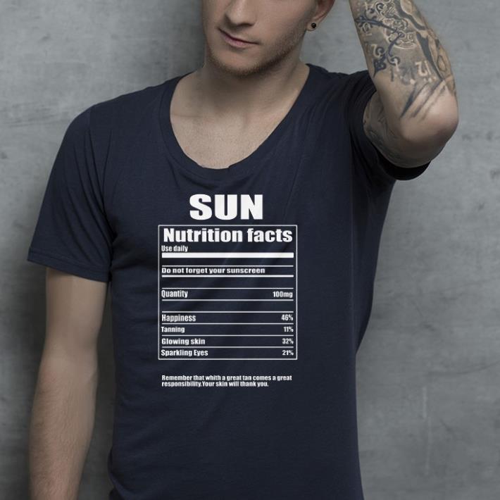 Sun nutrition facts shirt 10 Sun nutrition facts shirt