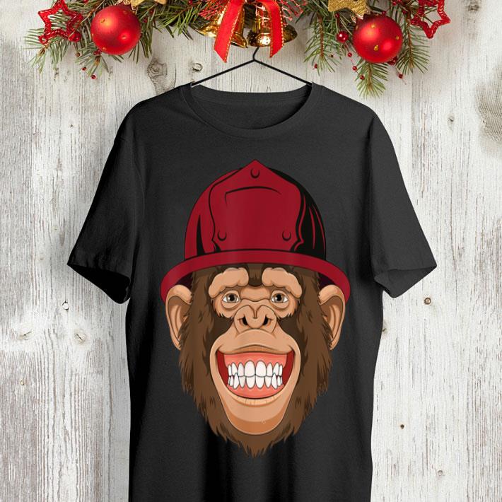 Monkey Firefighter With Red Fireman Helmet shirt 9