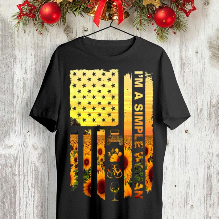 I'm A Simple Woman Jeep Beach Summer USA Flag shirt 8