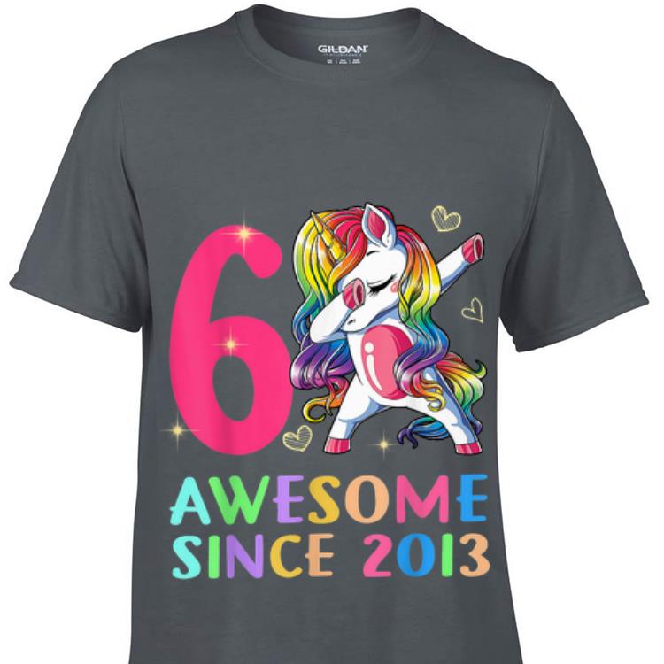 6 Awesome Since 2013 Unicorn Dabbing shirt 6