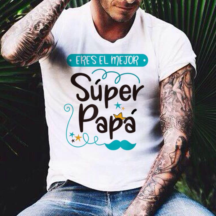 Divertida camiseta el mejor super papa universo y mundo shirt