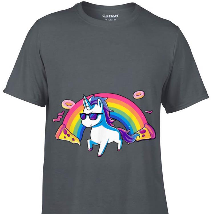 Rainbow Glasses Unicorn Donut Pizza shirt 6