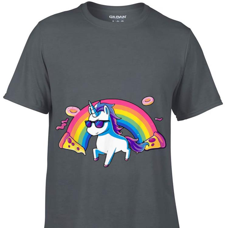 Rainbow Glasses Unicorn Donut Pizza shirt 7