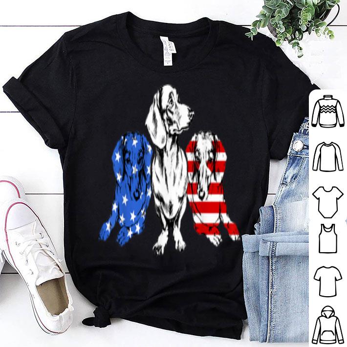 3 Dachshund American Flag 4th of July 8