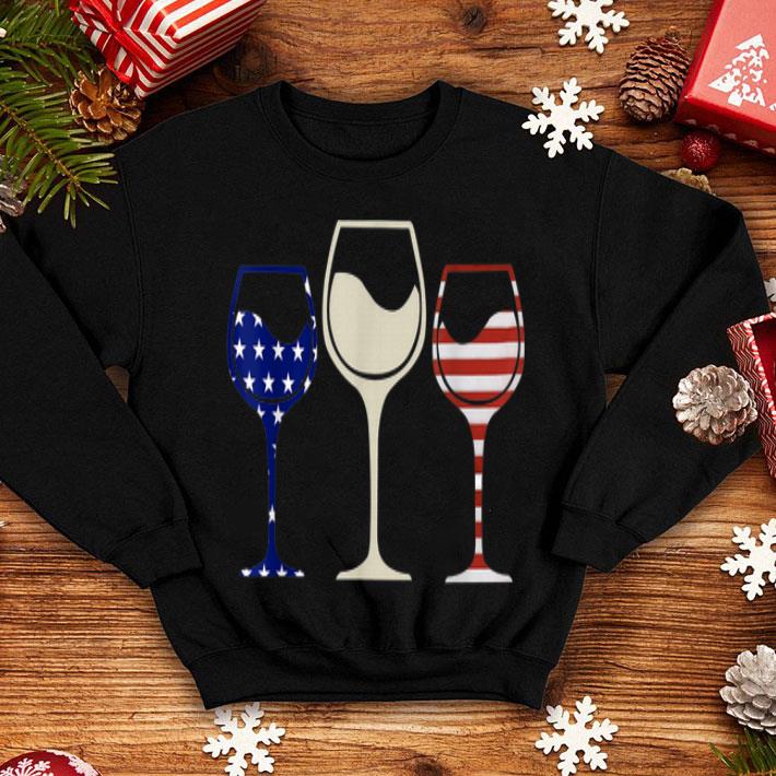 American Flag Wine Glasses Independence Day shirt 12 American Flag Wine Glasses Independence Day shirt