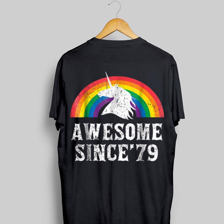 Awesome Since 79 Unicorn Rainbow shirt 8