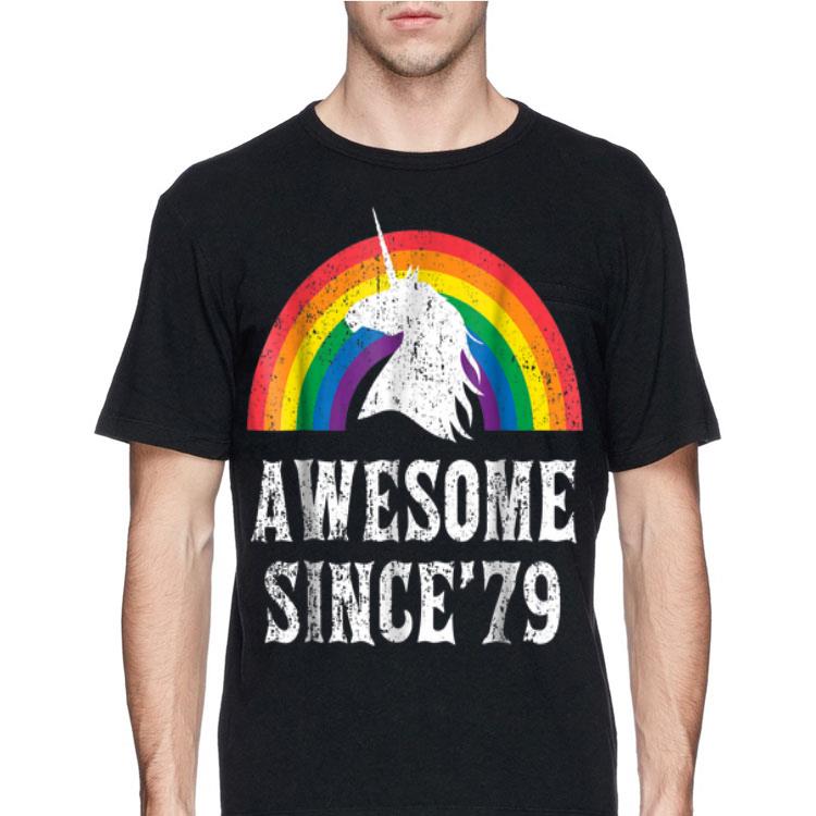 Awesome Since 79 Unicorn Rainbow shirt 12 Awesome Since 79 Unicorn Rainbow shirt