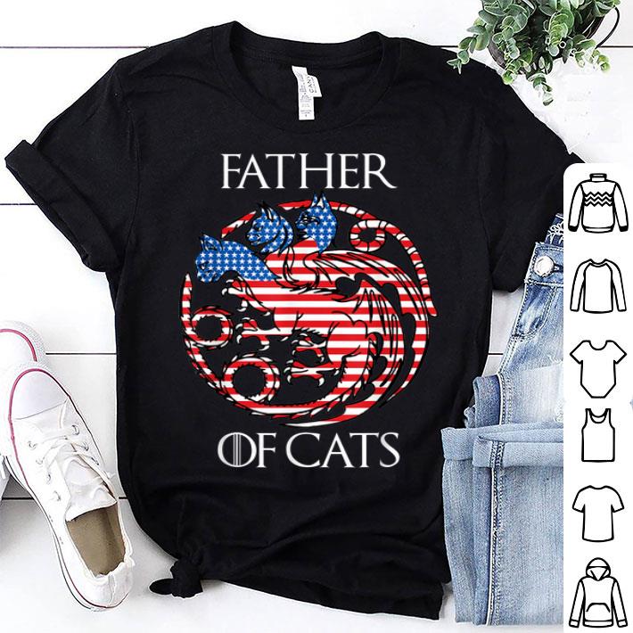 Cat Lover Father of Cats 4th of July American Flag shirt 9