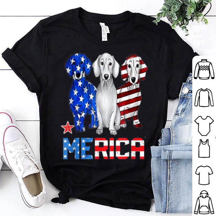 Dachshund dog Merica American Flag Patriot 4th Of July shirt 9