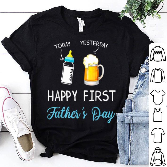 First Father's Day To Day Milk Bottle shirt 9