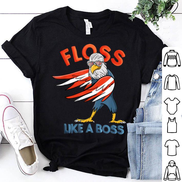 Fourth of July Floss Like A Boss American Flag Bald Eagle shirt 9