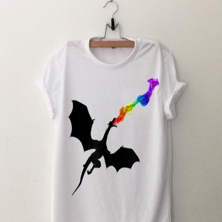 LGBTQ Dragon With Rainbow Flame Pride shirt 8