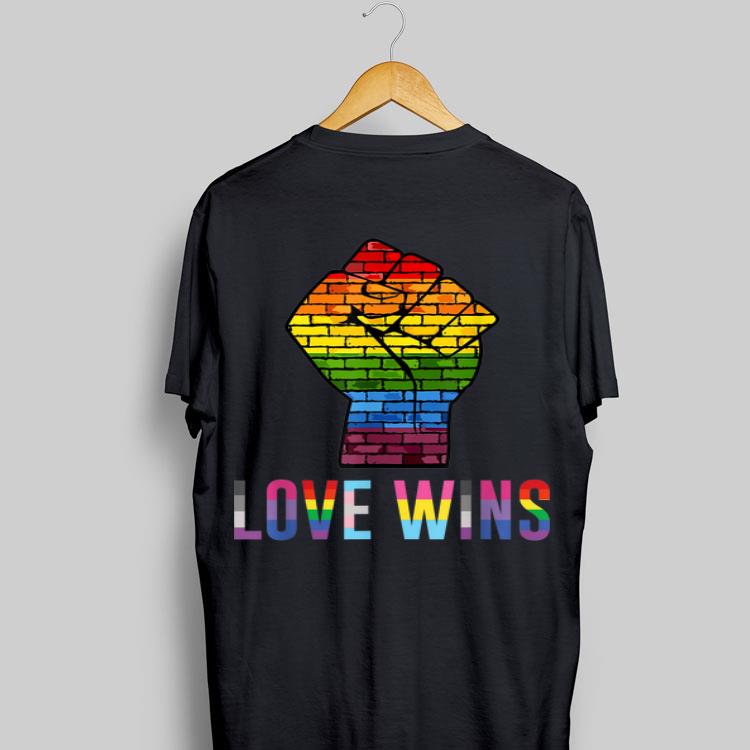 Love Wins Raised Fist LGBT Gay Pride Awareness shirt 9