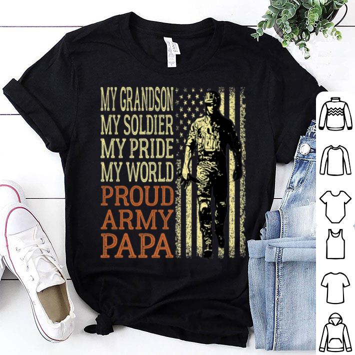 My Grandson My Soldier Hero Military Proud Army Papa shirt 9