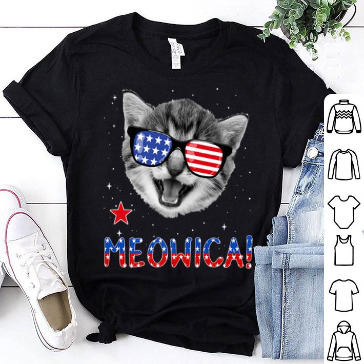 Patriotic Cat 4th of July Meowica American Flag shirt 9