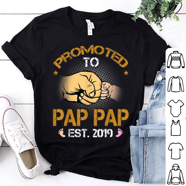 Promoted To Pap Pap Est 2019 New Dad Fathers Day shirt 9