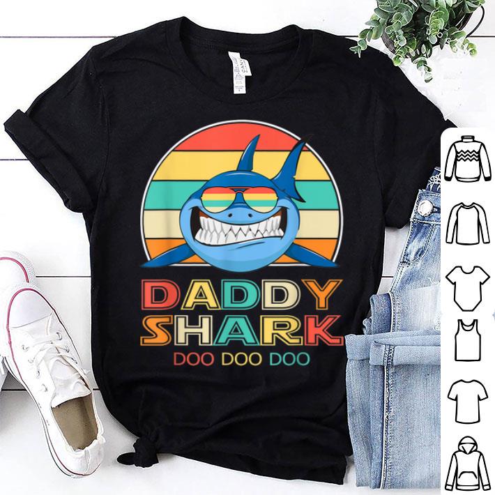 Retro Vintage Daddy Sharks Father Day shirt 8