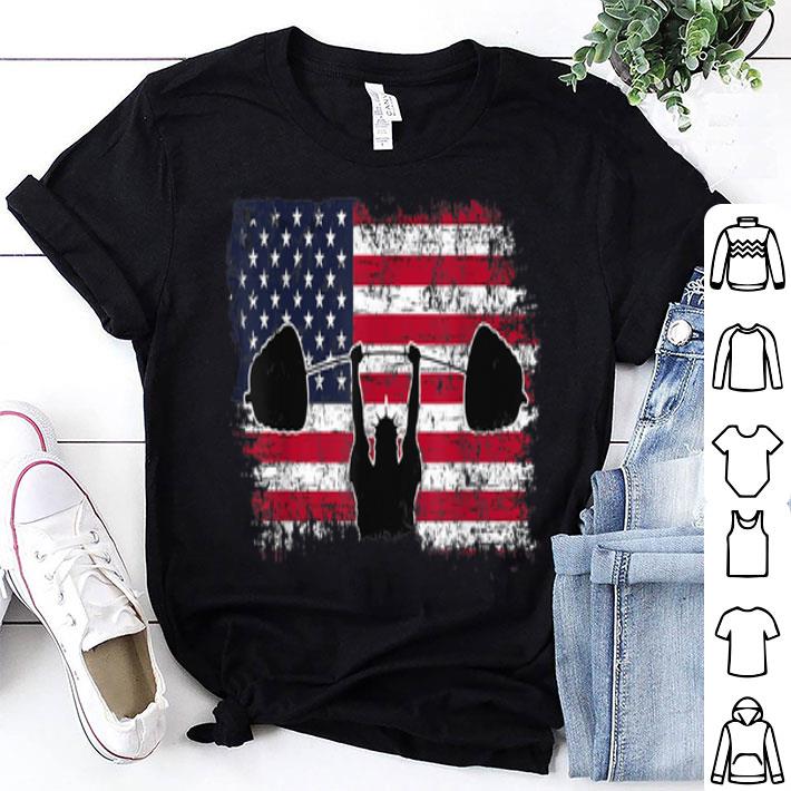 Statue Liberty Body Builder Gym Fitness American July 4th shirt 9