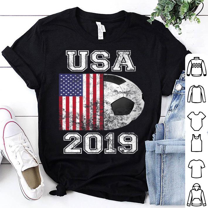 USA Flag 2019 France Women World Soccer Tournament shirt 8
