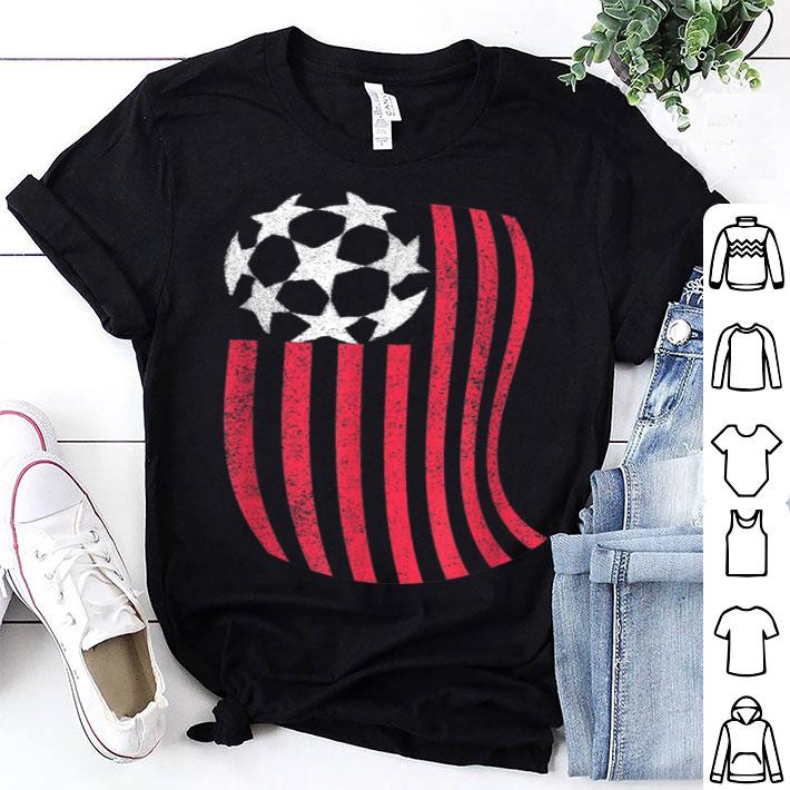 USA National flag with Soccer ball France 2019 shirt 8