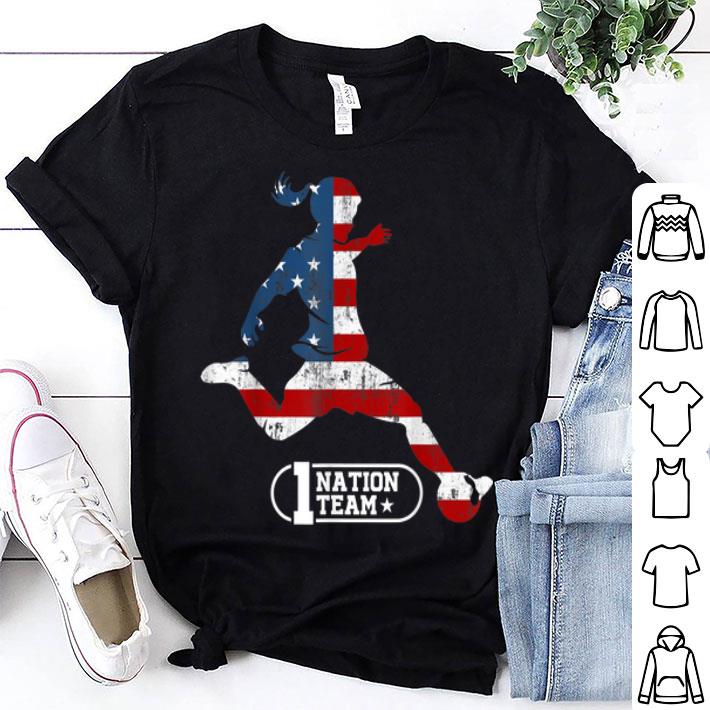 Usa Women Soccer Team Player Big Fan American Flag shirt 9