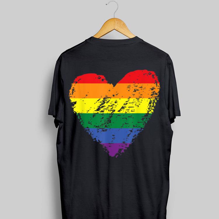 Vintage Rainbow Flag Colored Heart lgbt shirt 9