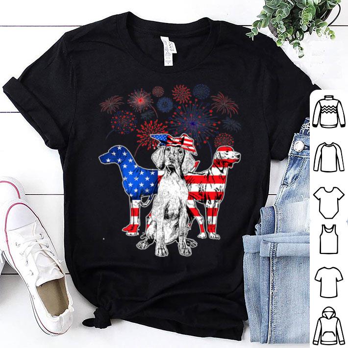 Vizsla 4th Of July America Flag Men Women shirt 9