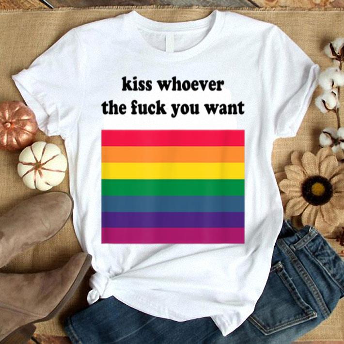 kiss whoever the fuck you want lgbt rainbow pride shirt 8