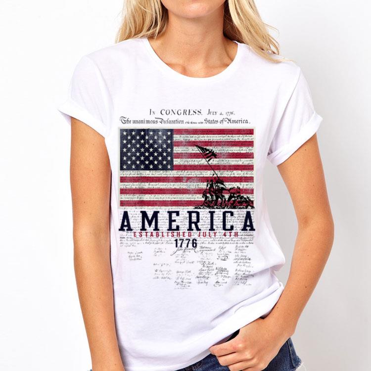 America Established July 4th 1776 Signature shirt 12 America Established July 4th 1776 Signature shirt