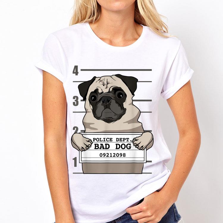 Bad Dog Pug Jail Mug Shot Prisoner shirt 12 Bad Dog Pug Jail Mug Shot Prisoner shirt