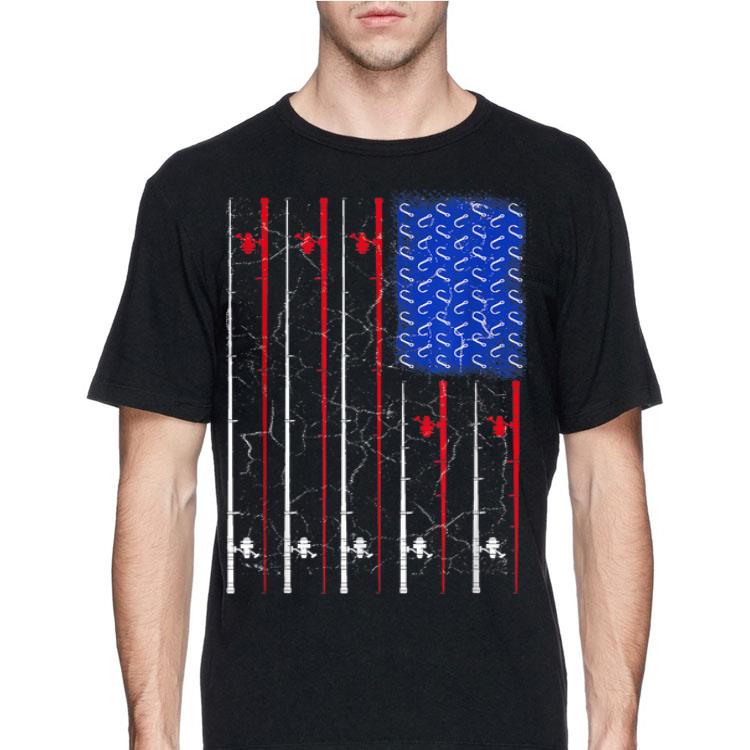 Fisherman American Flag Pole Fishhook shirt 12 Fisherman American Flag Pole Fishhook shirt