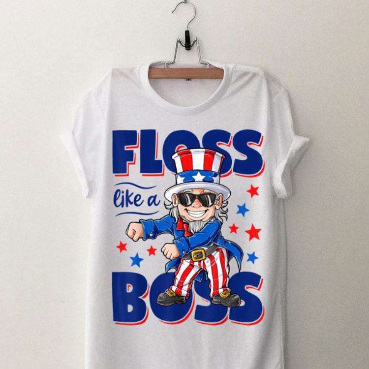 Floss Like a Boss 4th of July Independence Day Uncle Sam shirt 9