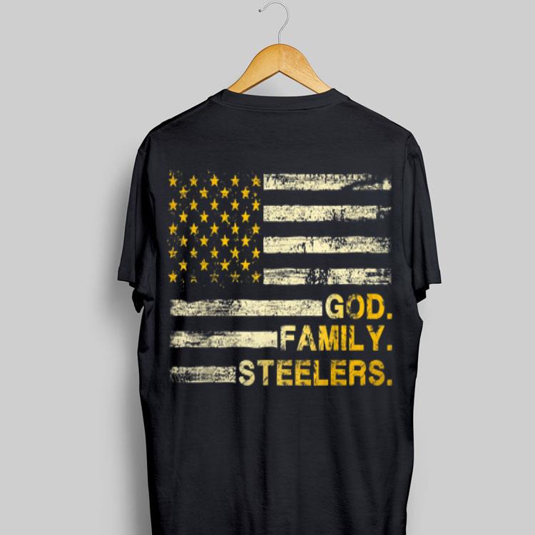 God Family Steelers Pro American Flag shirt 9
