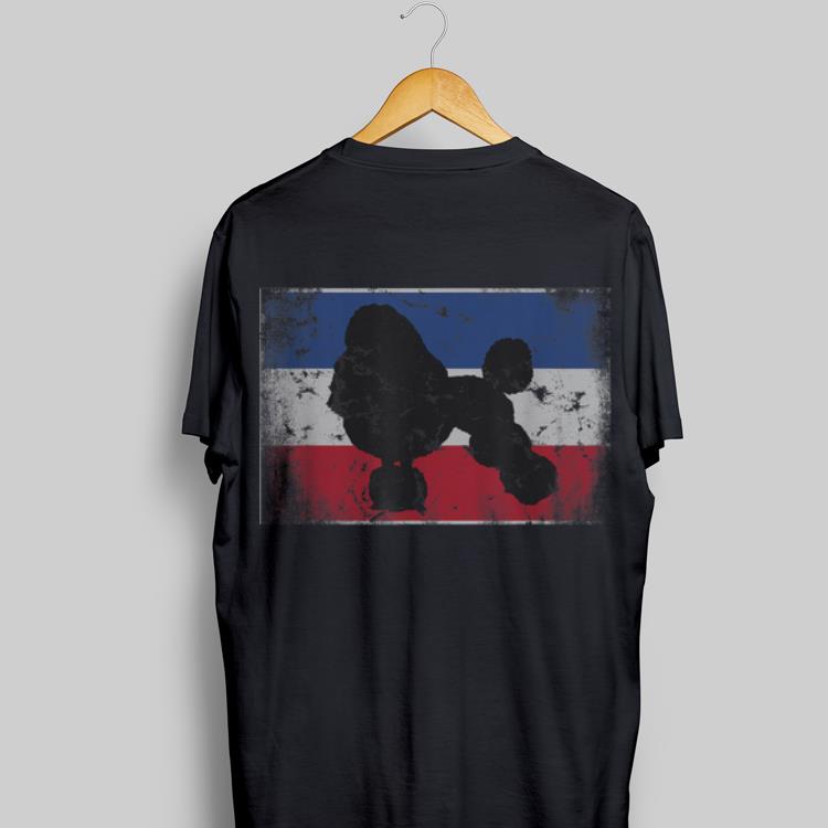 Poodle Breed Bastille Day Distressed French Flag shirt 6