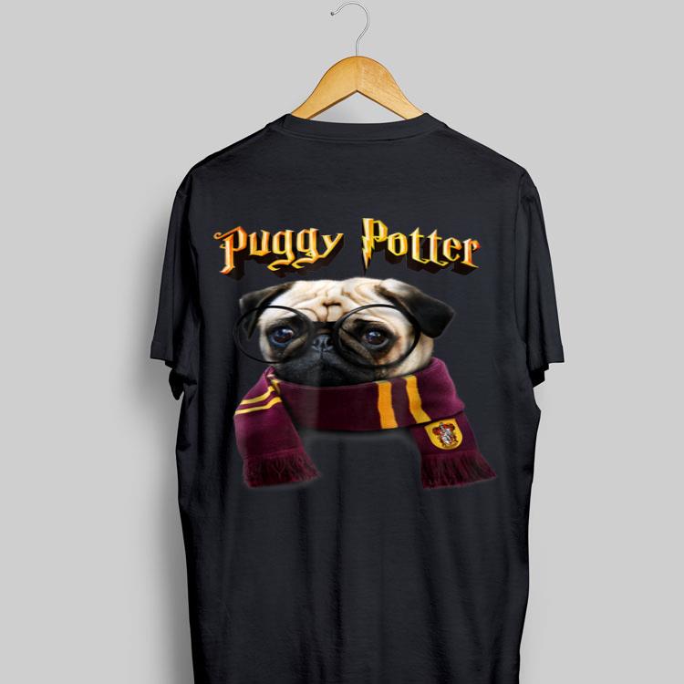 Puggy Potter Frame Eyeglasses And Scarf Hufflepuff Magic Wizard shirt 8