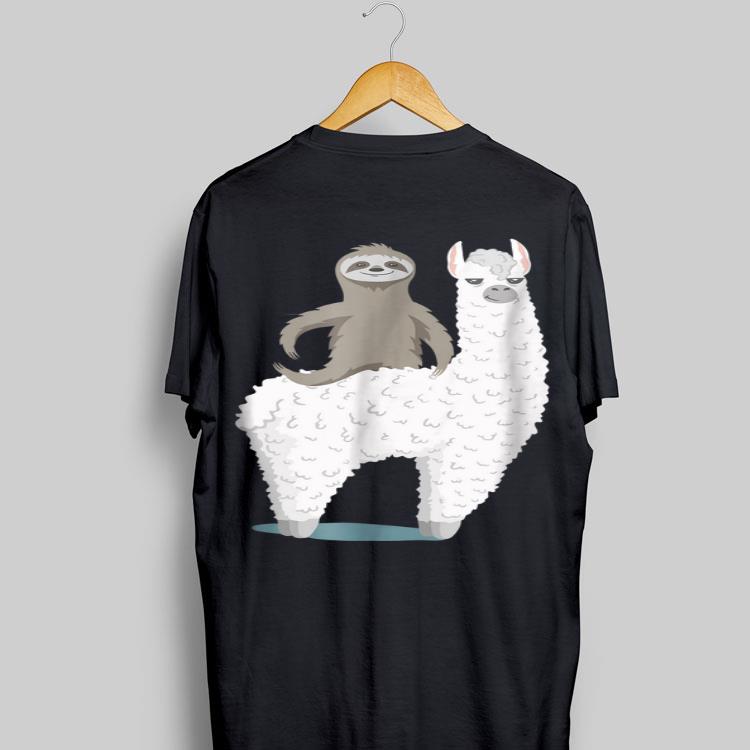 Sloth Riding llama shirt 9