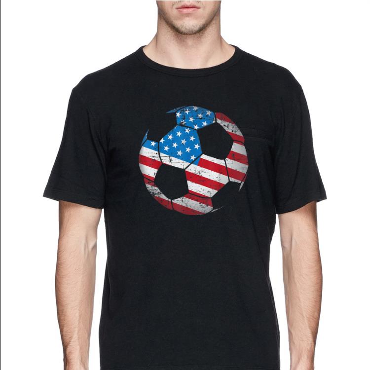 Soccer Ball American Flag shirt