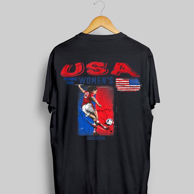 Usa Women Soccer France 2019 American Flag Rabona Skill shirt 9