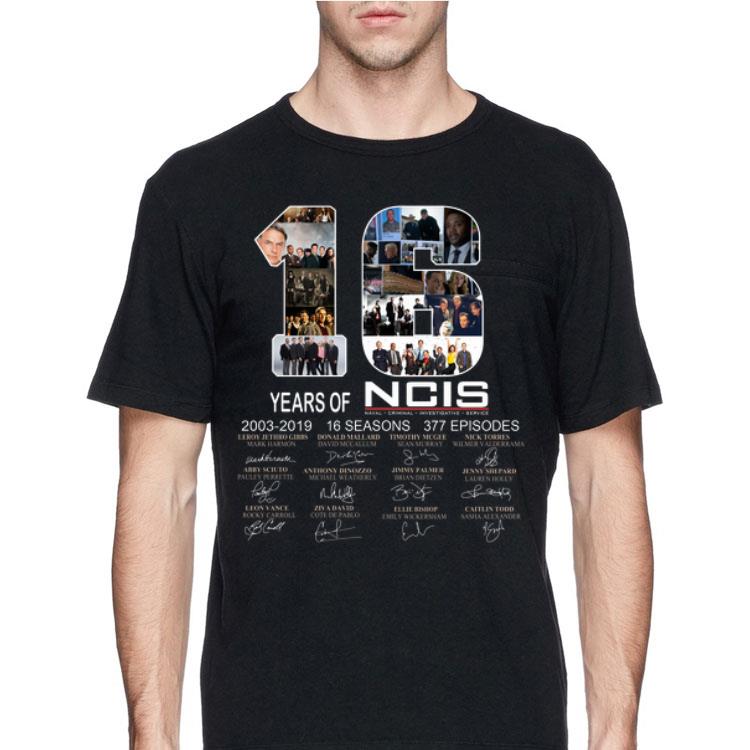 16 Years Of NCIS 2003 - 2019 Signature shirt 12 16 Years Of NCIS 2003 - 2019 Signature shirt