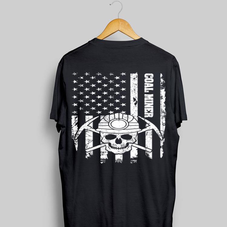 Coal Miner American Flag Skull shirt 8