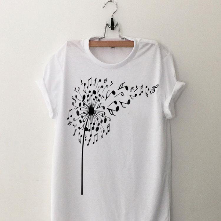 Dandelion I love my flower note music shirt 9