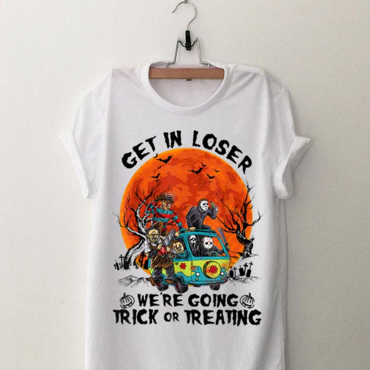 Get in Loser We're Going Trick or Treating Halloween Sunset shirt 8