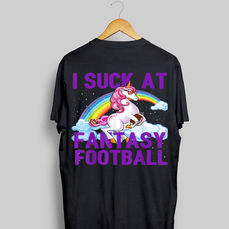 I Suck at Fantasy Football Unicorn Sunglass Rainbow shirt 8