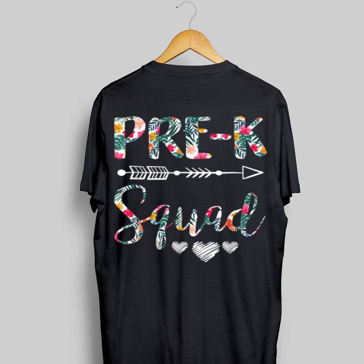 Pre-K Squad Back To School Floral shirt 8