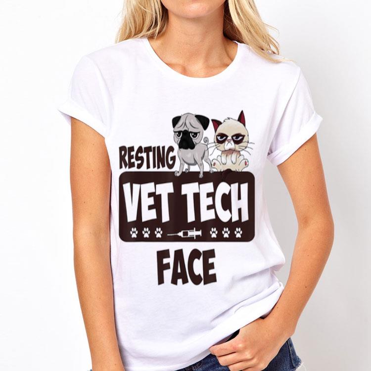 Pug and Grumpy Resting Vet Tech Face shirt 12 Pug and Grumpy Resting Vet Tech Face shirt