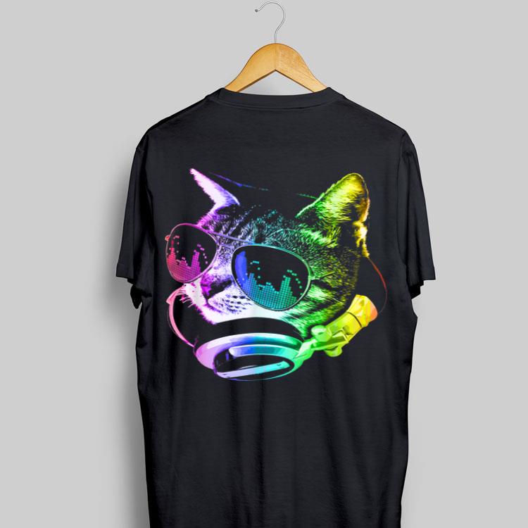 Rainbow Music Dj Cat shirt 9