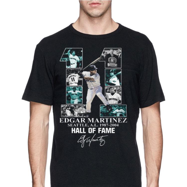 11 Edgar Martinez Seattle 1987-2004 Hall Of Fame Signature shirt 12 11 Edgar Martinez Seattle 1987-2004 Hall Of Fame Signature shirt